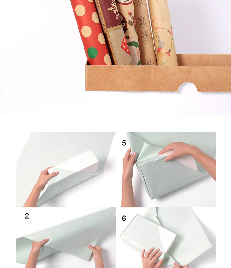 Title 15, Envoltura de Regalo Navideño de Papel Kraft Vin...