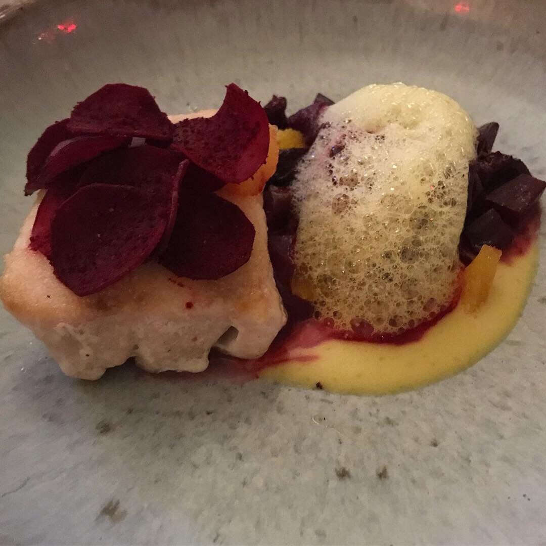 Tilefish with winter beets