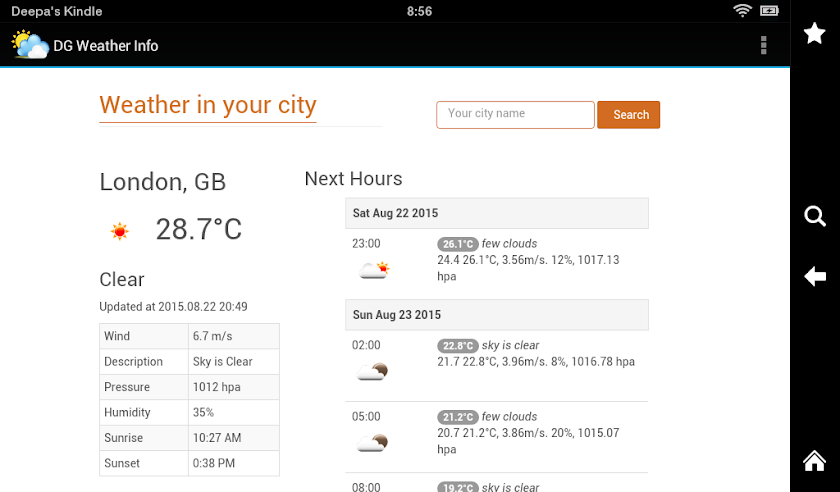 DG Weather Info Screen 3