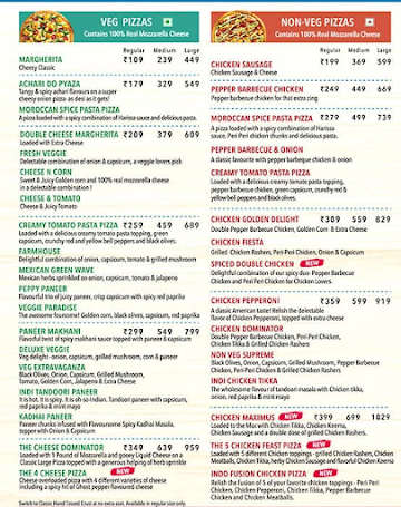 Domino's Pizza menu 