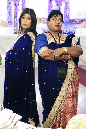 Jailoshini Naidoo and Maeshni Naicker are feuding neighbours in ‘Keeping Up With the Kandasamys’.