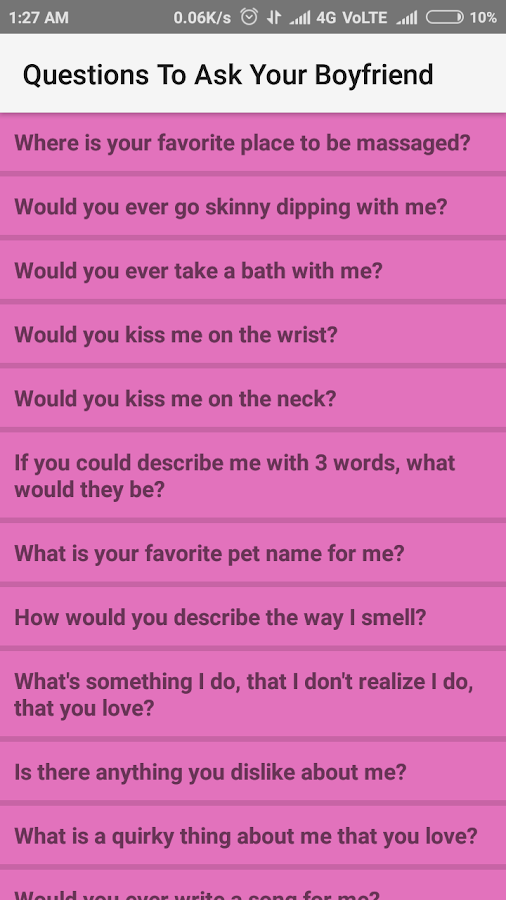 Questions To Ask Your Boyfriend - Android Apps on Google Play