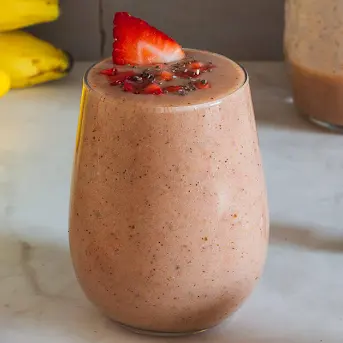 Strawberry Peach Smoothie - Renee Nicole's Kitchen