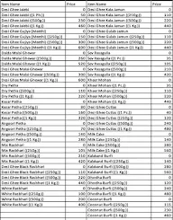 Bikaner Sweets menu 3