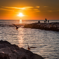 Famiglia al tramonto di 