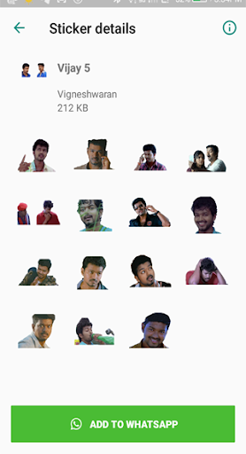 Vijay Whats Up Stickers App in Tamil