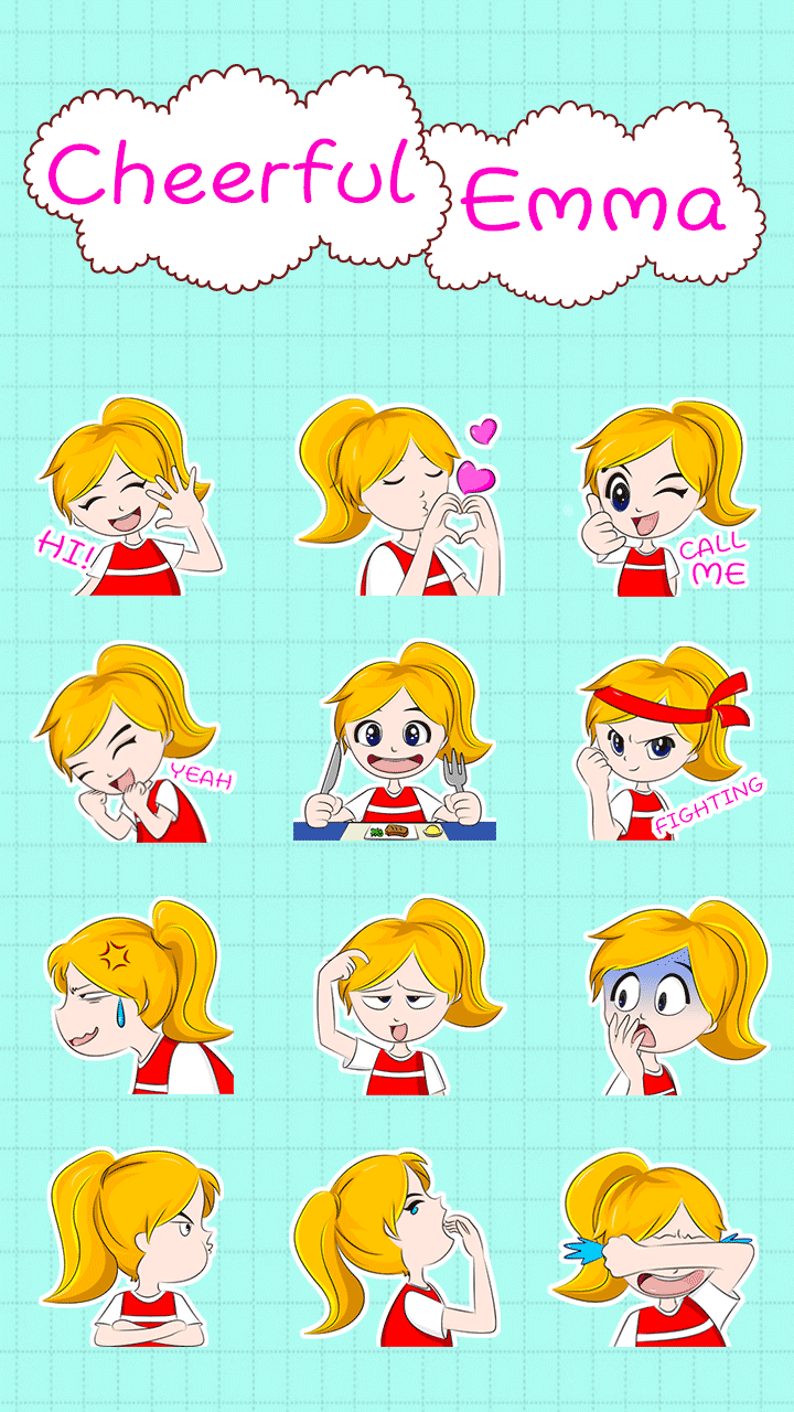 Emma Sticker Gif for Keyboard Screen 2