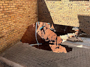 A sinkhole damaged parts of the Relebogile Secondary School in February but only matriculants have been attending classes at the school since then. 