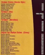 Empire Restaurant menu 3