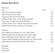 Gabbar Rice Point menu 1
