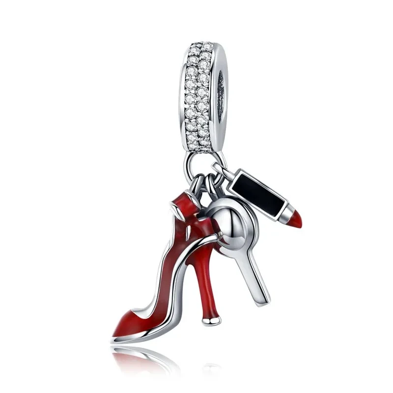 Title 5, Pendentif Miroir Maquillage S925 Argent Sterlin...