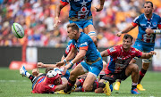 Ivan van Zyl of the Vodacom Bulls in action during the SuperHero Sunday match between the Bulls and Emirates Lions at FNB Stadium on January 19 2020 in Johannesburg. 