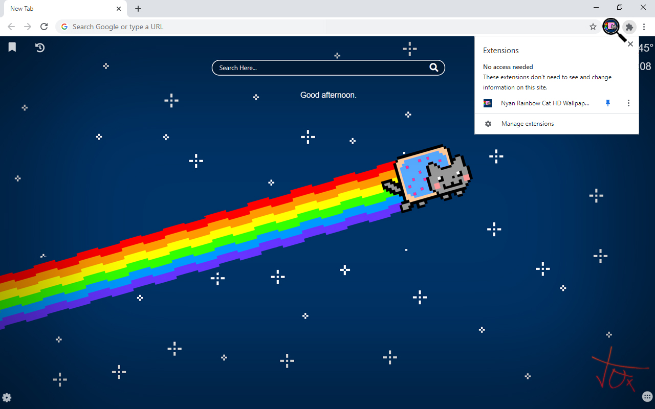 Nyan Rainbow Cat Cool Wallpapers New Tab Preview image 3