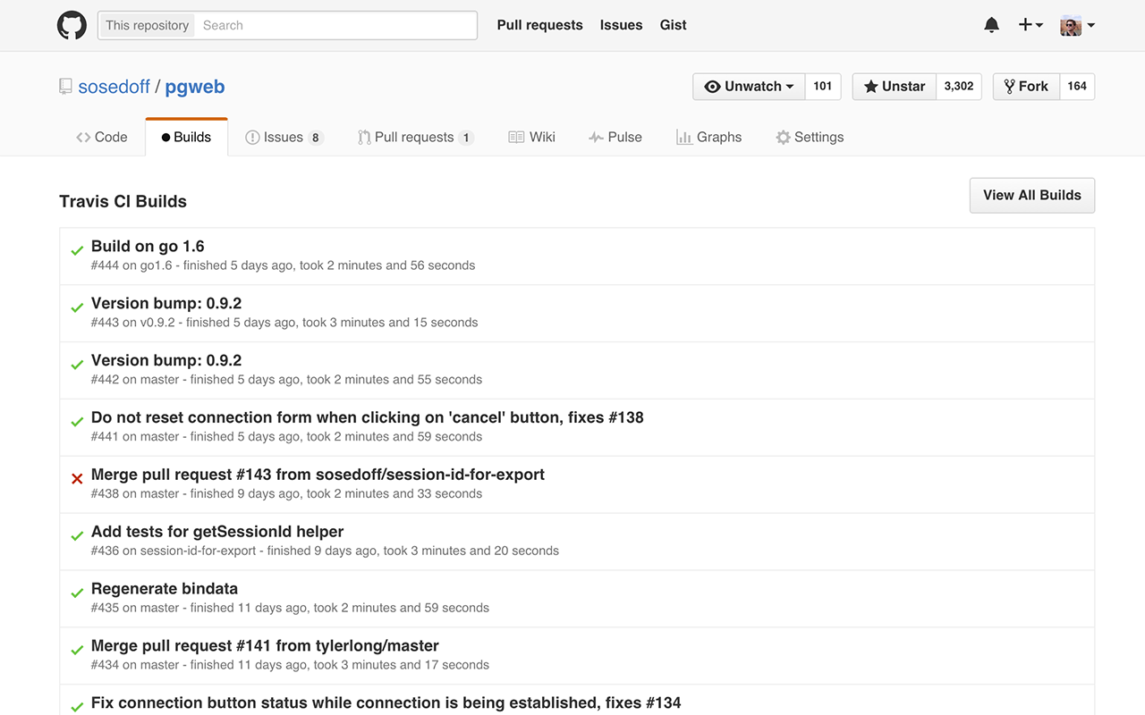 Github Travis CI Builds Preview image 0