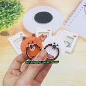 Iring Móc Ring Đỡ Điện Thoại Cute Hình Gấu Brown Và Thỏ Cony