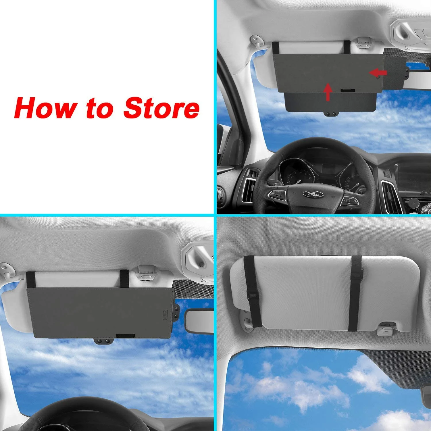 Title 18, Parasol portátil para coche con protección ocul...