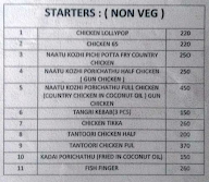 Kutralam Border Porotta menu 3