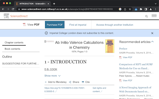 Imperial eJournals for Chrome