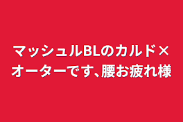 マッシュルBLのカルド×オーターです､腰お疲れ様