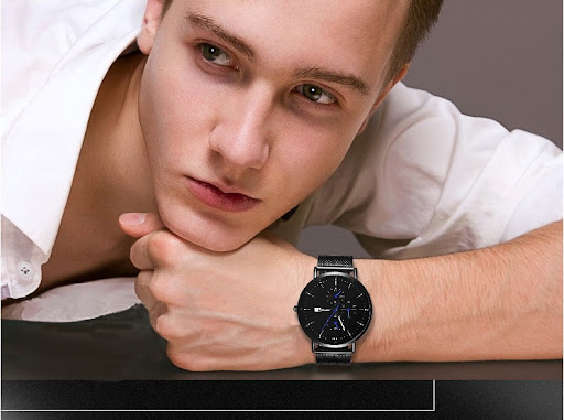 Title 3, Mens Fashion Simple Atmospheric Quartz Watch. ...