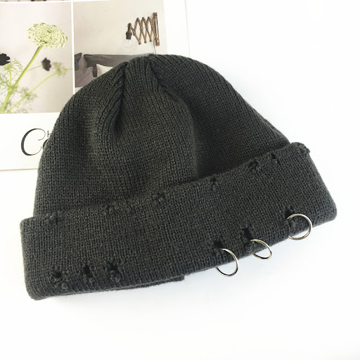 Title 6, Retro Ripped Knitted Landlord Hat for Men and W...