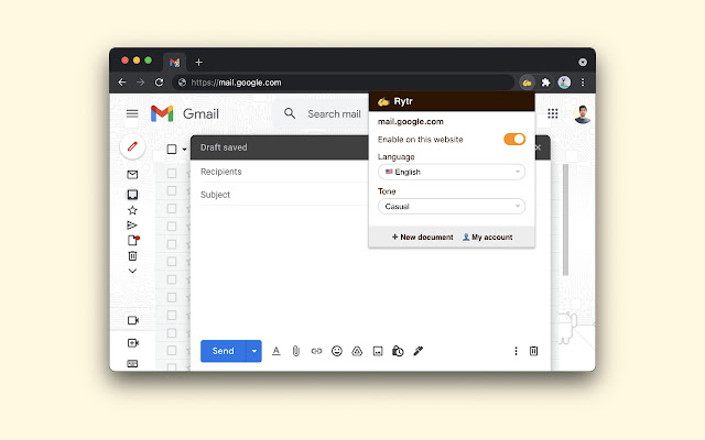 Rytr - AI powered writing assistant chrome extension