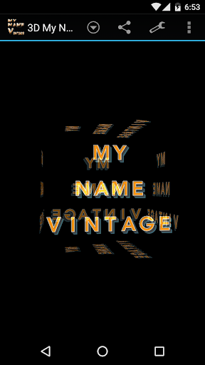 3D My Name Vintage Wallpaper