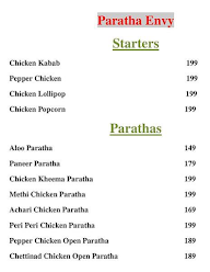 Paratha Envy menu 1