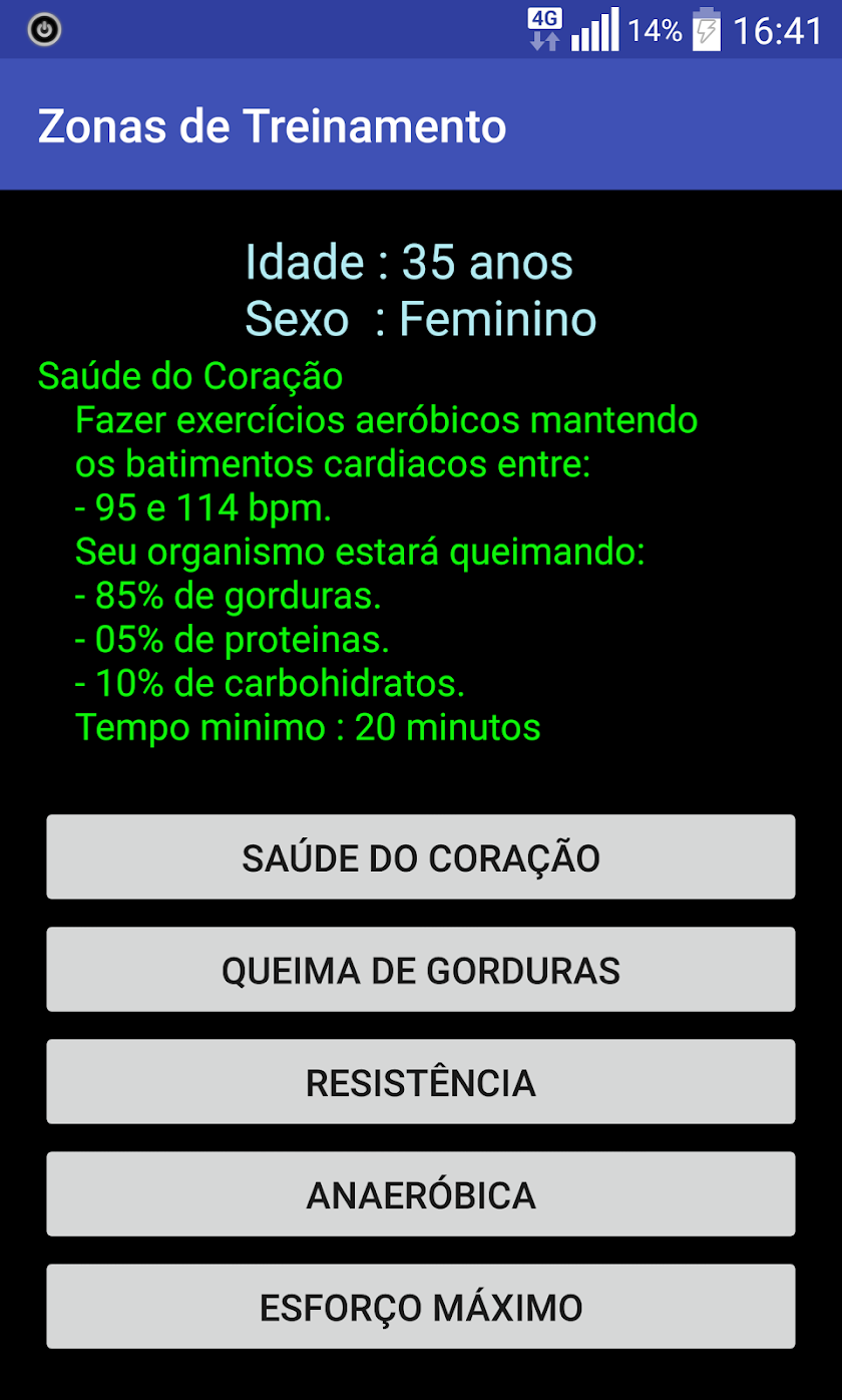 Cálculo de Batimentos Cardiaco Screen 2