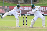 Bangladesh wicketkeeper Litton Das and Temba Bavuma of South Africa during the 2nd Test match St Georges Park in Gqeberha.