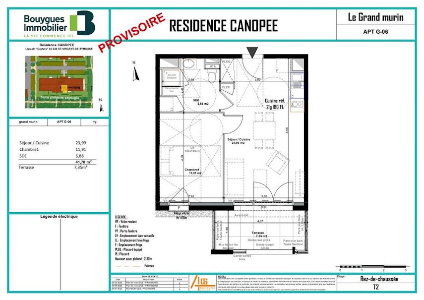 Vente appartement 2 pièces 42.79 m² à Saint-Vincent-de-Tyrosse (40230), 195 000 €