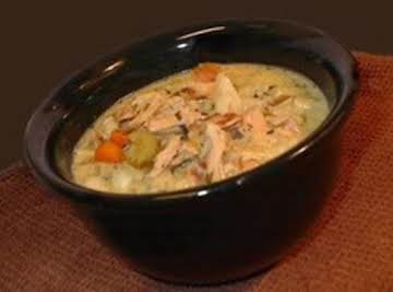 Smoked Chicken Stew with Herb Dumplings