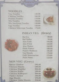 Manisha Seafood menu 2