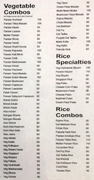 Chaitanya Paranthas menu 3