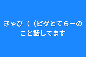 きゃぴ（（ピグとてらーのこと話してます