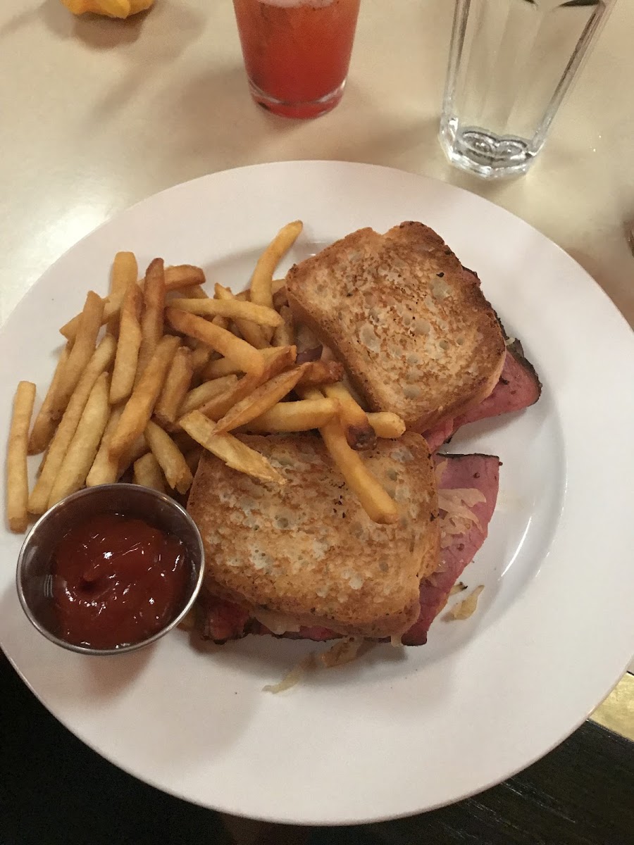 The Ruben sandwich with gluten free bread