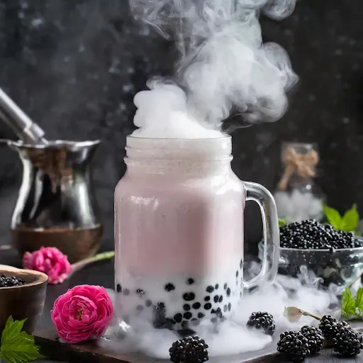 Hot Rose Bubble Milk [450 Ml Mason Jar]