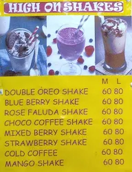 High On Shakes menu 2