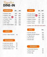 Barbeque Night menu 1