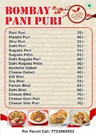 Bombay Pani Puri menu 2