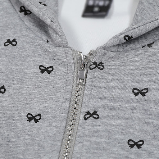 Title 8, Full Printed Bow Zipper Sweater, Design Sense H...