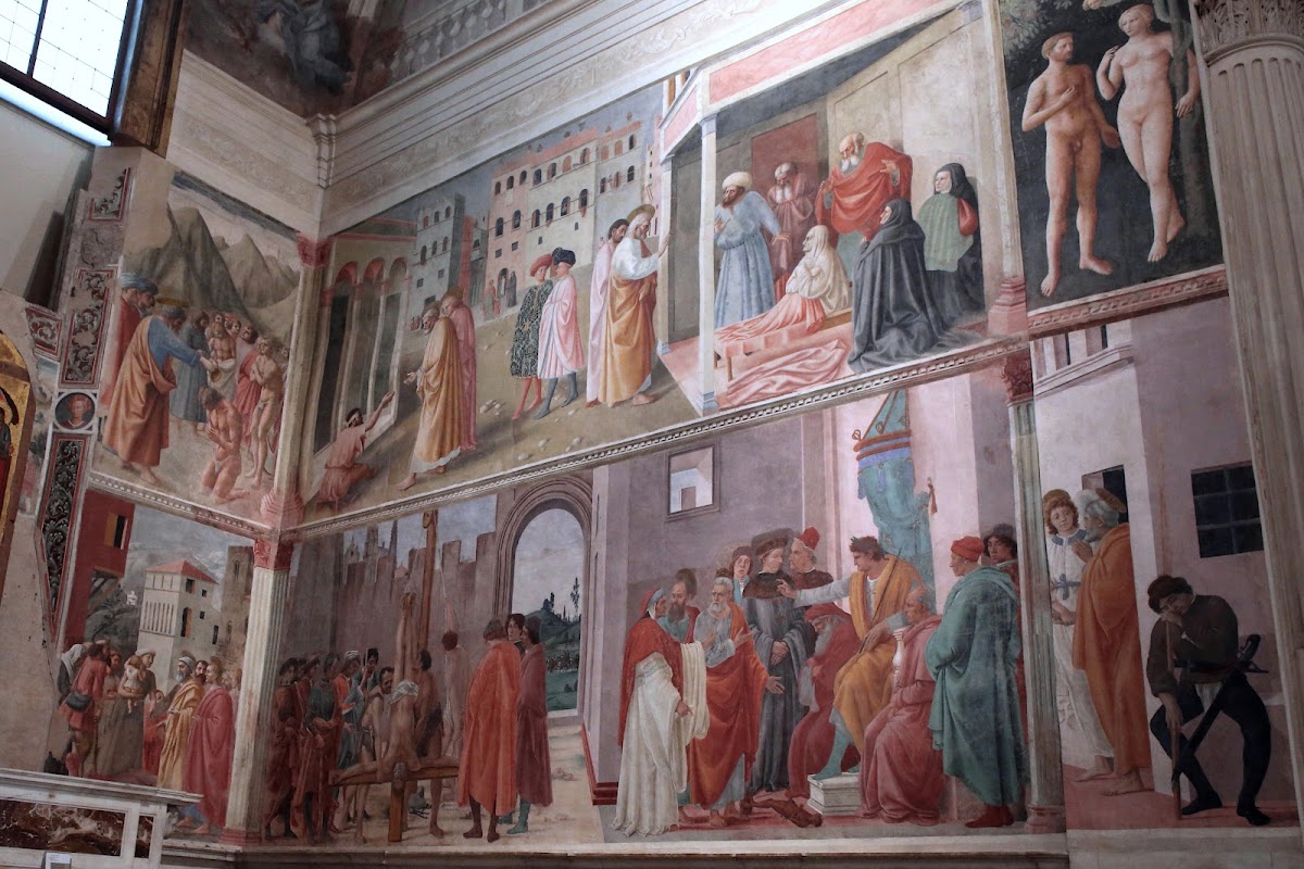 Filippino Lippi, affreschi sulla parete destra della Cappella Brancacci, Santa Maria del Carmine, Firenze