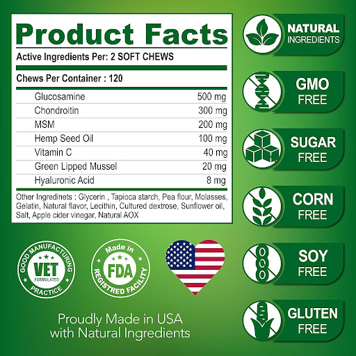 Title 5, Pet Hip & Joint Supplement with Chondroitin for...
