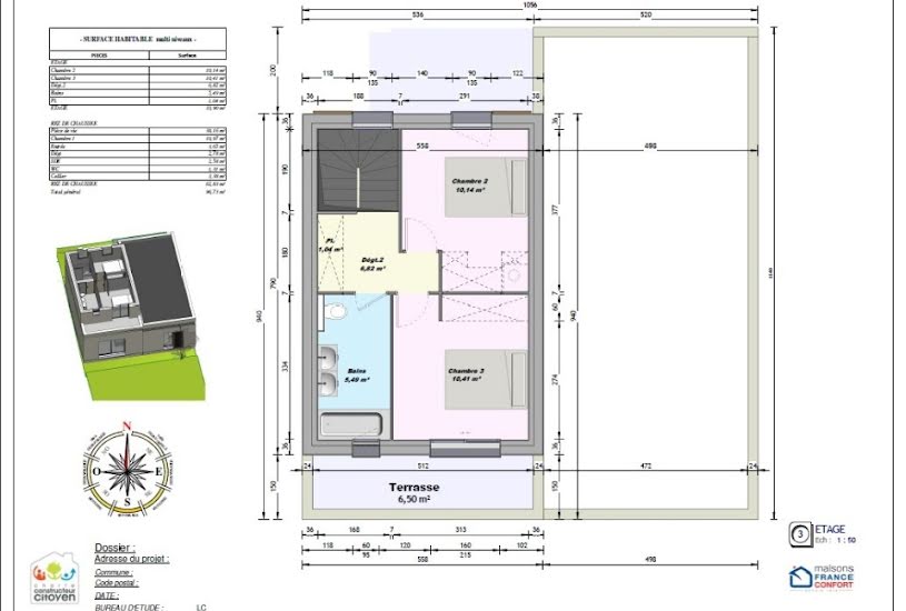  Vente Terrain + Maison - Terrain : 536m² - Maison : 90m² à Caseneuve (84750) 