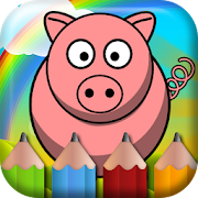 Pig Coloring Book Kids Game  Icon