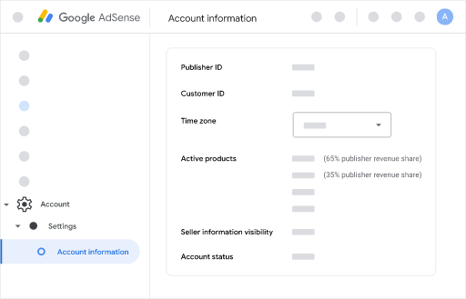 مثال لحصة الأرباح في AdSense