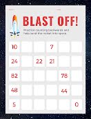 Blast Off Counting - Worksheet item