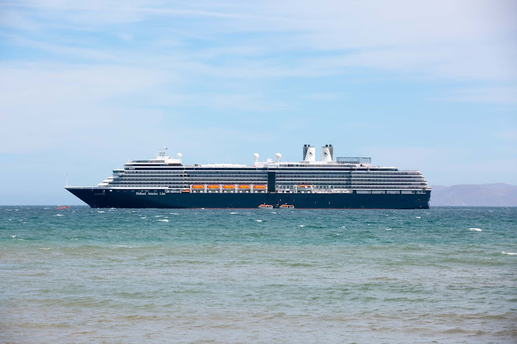 Holland America's ms Westerdam moored in the seaside village of Loreto, Mexico.