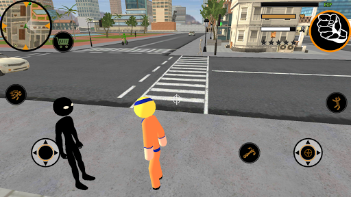 Naru Stickman Rope Hero Ninja Gangstar Crime Fight APK MOD screenshots 3
