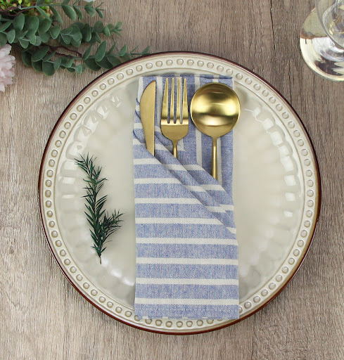 Title 12, Wide Striped Polyester Cotton Napkin, Japanese ...